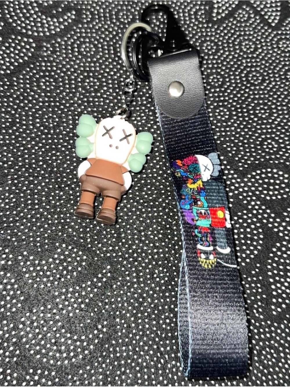 Kids Character Keychain Wristlet Strap - Green/Brown